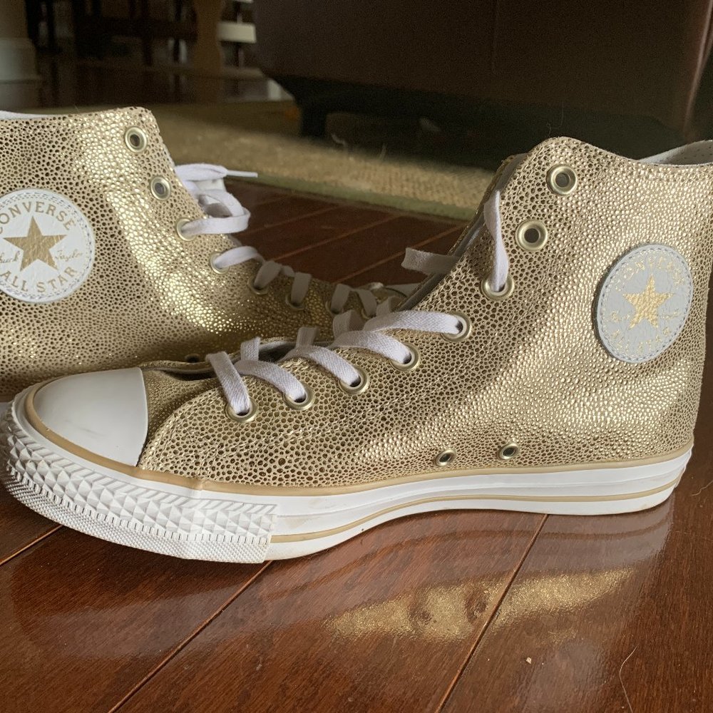 Converse Stingray Metallic GOLD Hi-tops